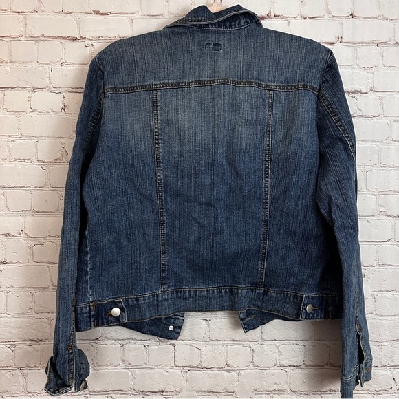 Vintage Cache Denim Jacket Rhinestone Size 10 Dark Wash - Picture 4 of 4